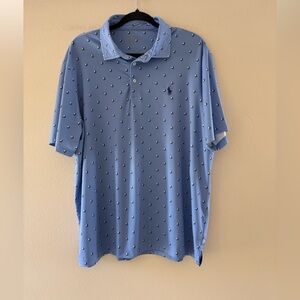 Polo by Ralph Lauren Blue Polo with Tiny Sailboat Print